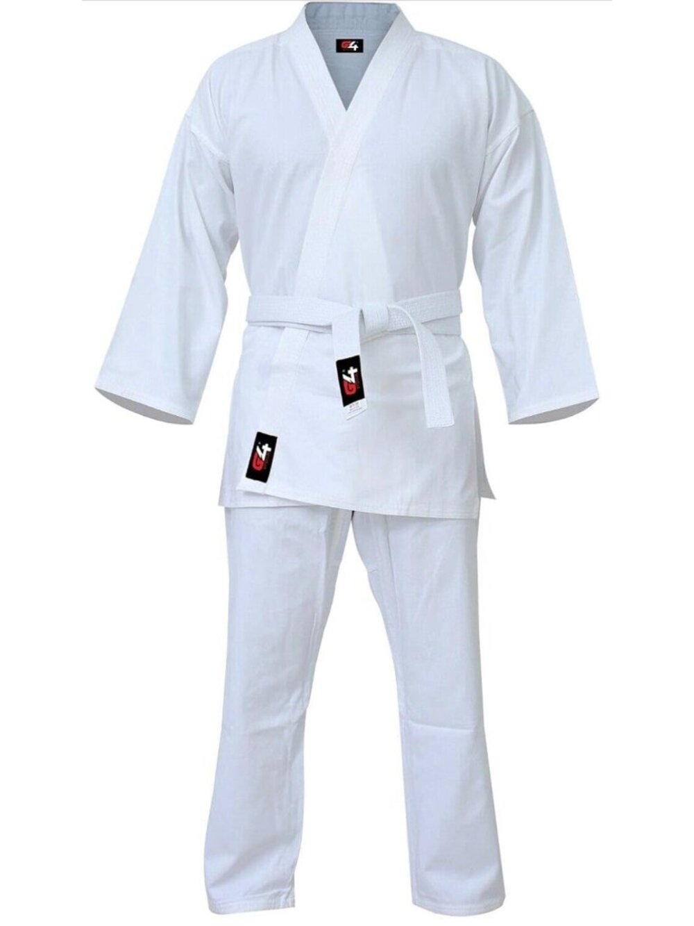 G4 Karate Suit Aikido Training Uniform White Cotton Size 3/160cm With Belt New